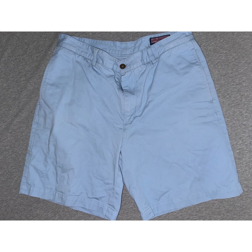 Vineyard Vines Shorts Mens 34 Blue Club Short Cotton Twill Chino 9 Inch Inseam